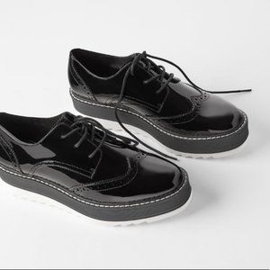 Zara Flat Platform Derby Shoes